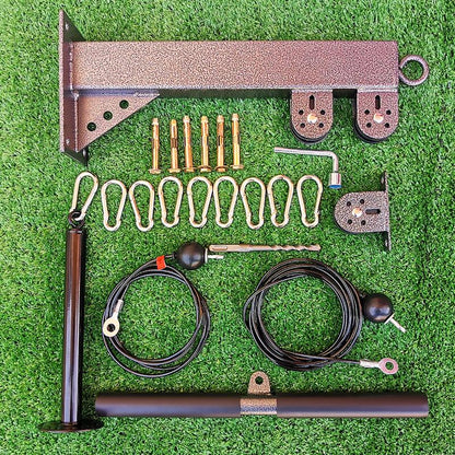Fitness Wall Mount Pulley System, Weight Cable Pulley System for Gym, LAT Pull down and Low Row Cable Machine, Cable Station Equipment