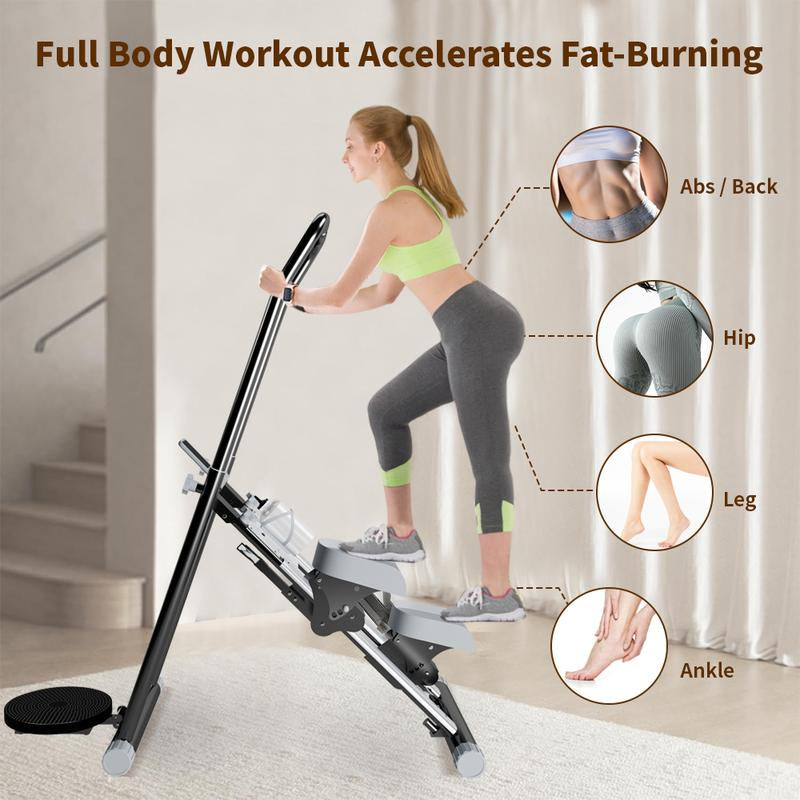 【Fallfreshness】Over SELF Vertical Climber Exercise Stair Stepper with Handlebar for Full-Body Workout Compact Cardio Climber Exercise Machine Vertical Climber for Home Gym Full Body Workout 220Lbs Weight Capacity