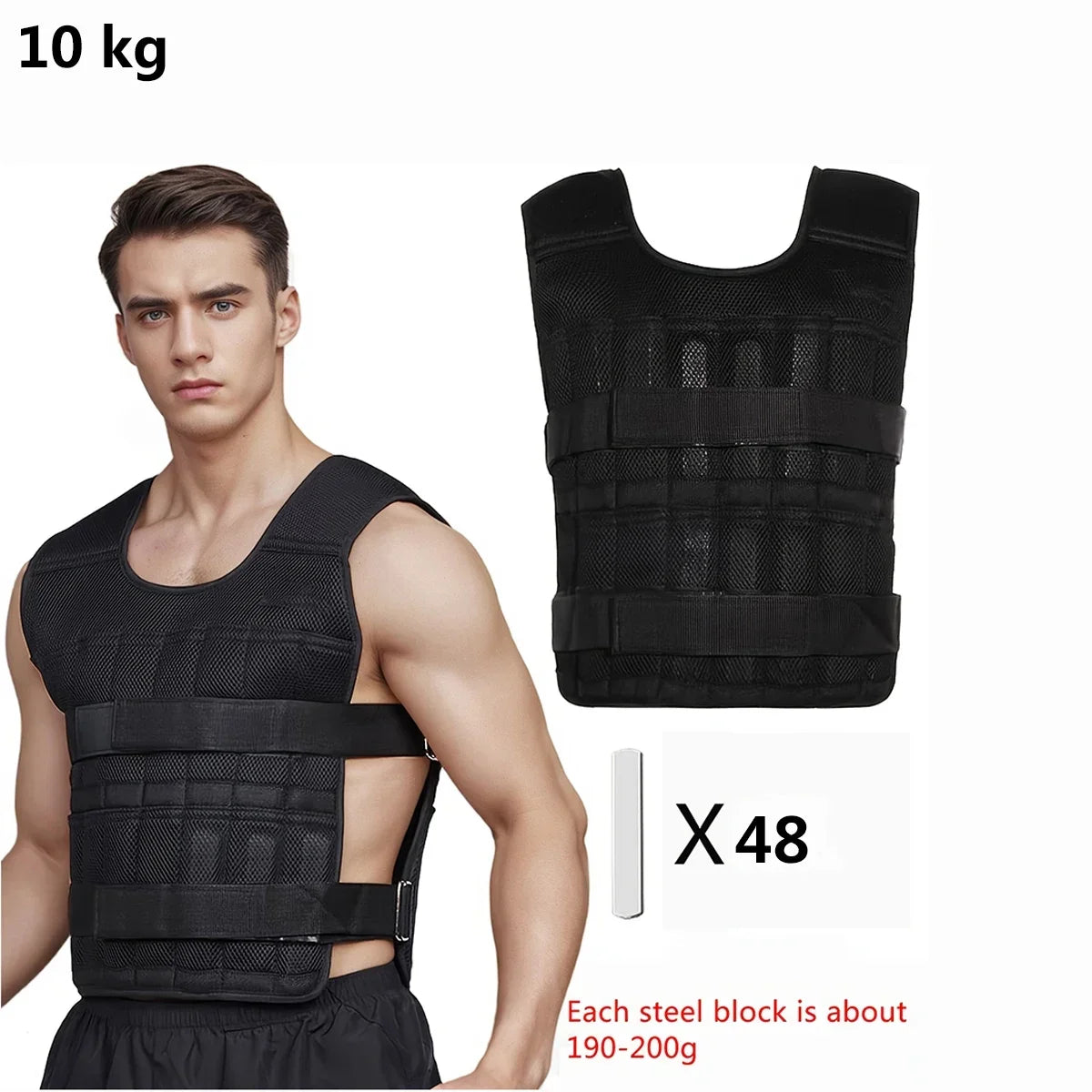 Adjustable Weight Vest, Ankle Weights with Weights, Wrist Weights, Gym Running Weights Strength Training Equipment Fitness Tools