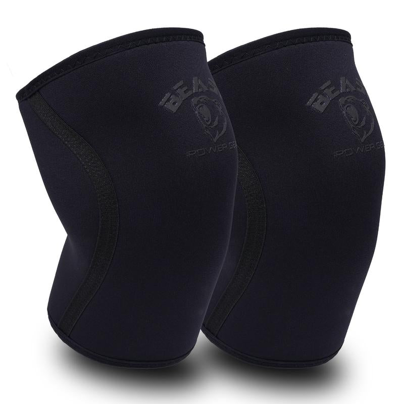 Beast Power Gear Neoprene Compression Knee Sleeves 7MM Knee Pads, Extra Support for Squats, Gym Crossfit Training Protective Gears, Powerlifting, Weightlifting Knee Sleeve, Wrestling Knee Brace for Men & Women