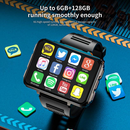 LOKMAT 4G SIM Card Android Smart Watch, 2.4" Large Screen Sport Smartwatch 1500Mah Dual Camera Wifi Bluetooth GPS Smart Watches for Men