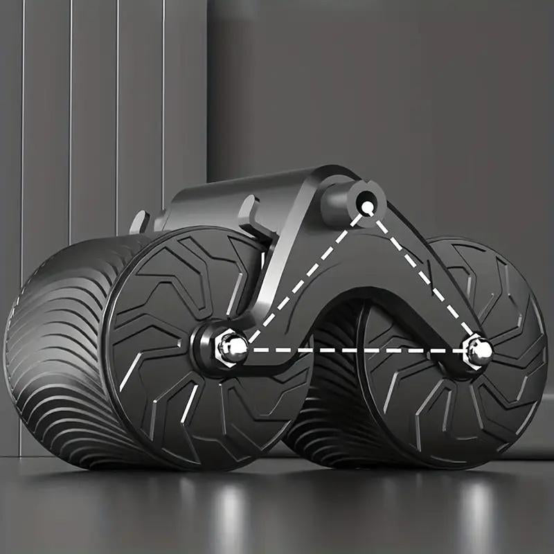 1Pc Unisex Pro Abdominal Wheel with Automatic Rebound - High-Performance Core Trainer for Rapid Fat Burning, Sculpted Belly, and Total-Body Fitness - Includes Comfortable Elbow Pad+Timepiece