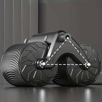 1Pc Unisex Pro Abdominal Wheel with Automatic Rebound - High-Performance Core Trainer for Rapid Fat Burning, Sculpted Belly, and Total-Body Fitness - Includes Comfortable Elbow Pad+Timepiece