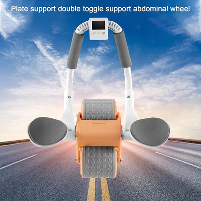 2025 New with Timer Ab Abdominal Exercise Roller Elbow Support, Abs Roller Wheel Core Exercise Equipment, Automatic Rebound Abdominal Wheel