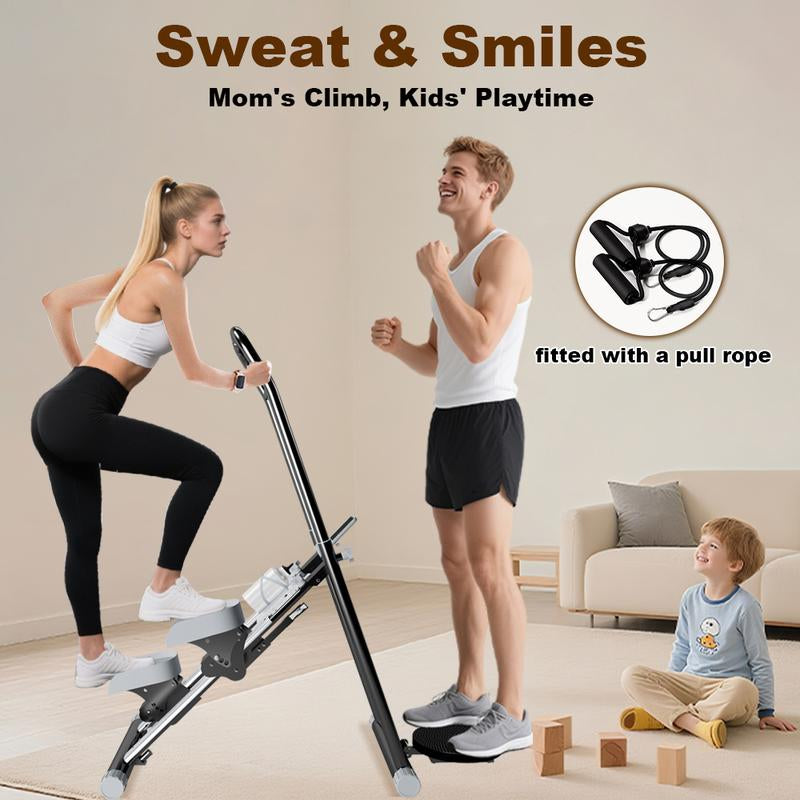 【Fallfreshness】Over SELF Vertical Climber Exercise Stair Stepper with Handlebar for Full-Body Workout Compact Cardio Climber Exercise Machine Vertical Climber for Home Gym Full Body Workout 220Lbs Weight Capacity