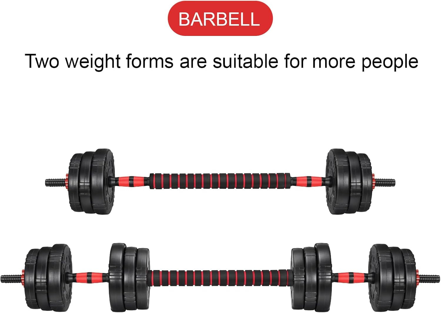 Adjustable Dumbbell Set, 22/44/66/88Lbs Free Weights, 4-In-1 Barbell & Kettlebell Set, Non-Slip Handles, Fitness for Men & Women