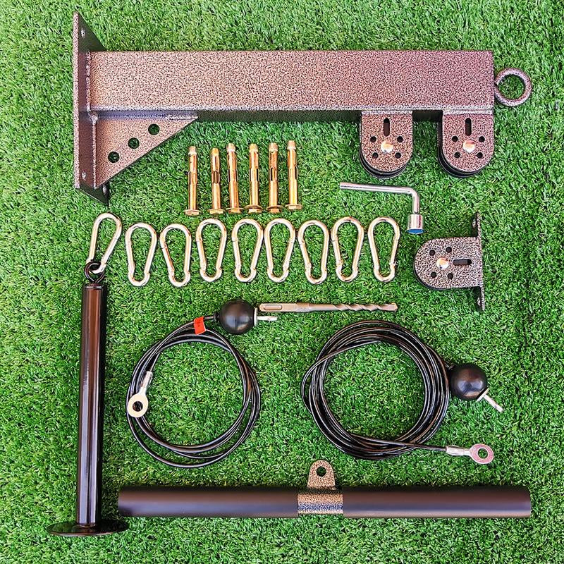 Fitness Wall Mount Pulley System, Weight Cable Pulley System for Gym, LAT Pull down and Low Row Cable Machine, Cable Station Equipment