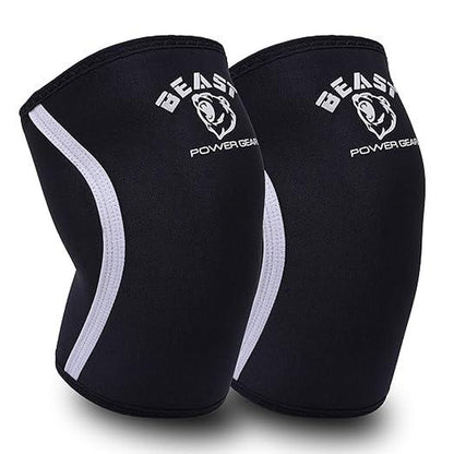 Beast Power Gear Neoprene Compression Knee Sleeves 7MM Knee Pads, Extra Support for Squats, Gym Crossfit Training Protective Gears, Powerlifting, Weightlifting Knee Sleeve, Wrestling Knee Brace for Men & Women