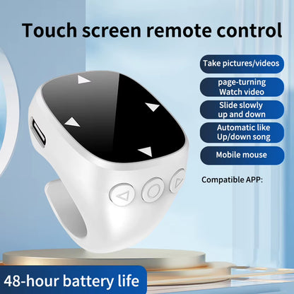 For Tiktok Scrolling Ring Bluetooth-Compatible 5.3 Video Scrolling Remote Control Finger Remote for Android Ios Iphone Ipad