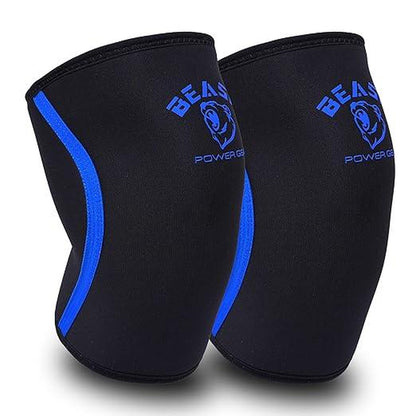 Beast Power Gear Neoprene Compression Knee Sleeves 7MM Knee Pads, Extra Support for Squats, Gym Crossfit Training Protective Gears, Powerlifting, Weightlifting Knee Sleeve, Wrestling Knee Brace for Men & Women