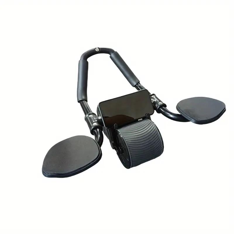 1Pc Unisex Pro Abdominal Wheel with Automatic Rebound - High-Performance Core Trainer for Rapid Fat Burning, Sculpted Belly, and Total-Body Fitness - Includes Comfortable Elbow Pad+Timepiece