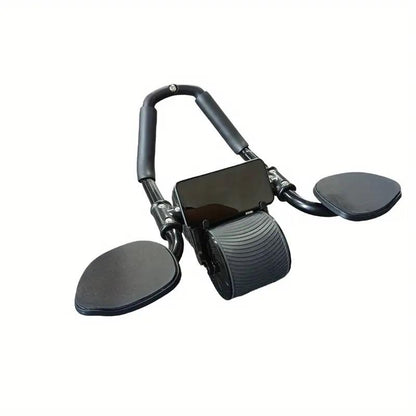 1Pc Unisex Pro Abdominal Wheel with Automatic Rebound - High-Performance Core Trainer for Rapid Fat Burning, Sculpted Belly, and Total-Body Fitness - Includes Comfortable Elbow Pad+Timepiece