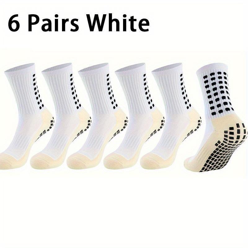 3/6/10 Double Random Autumn and Winter New Men'S and Women'S Football Socks, Sports Bicycle Grabbing Socks, anti Slip and Non Slip Grabbing Pads, Football Basketball